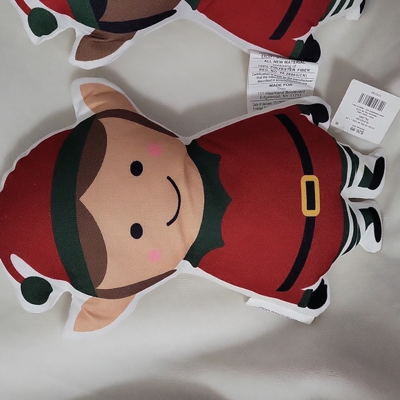 Set Of 2 Festive Elf Plush Pillows - Picture 4 of 9